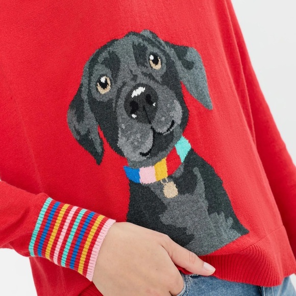 NWOT Joules Miranda Intarsia Knit Jumper/Sweater (with Black Lab!) - Picture 2 of 14